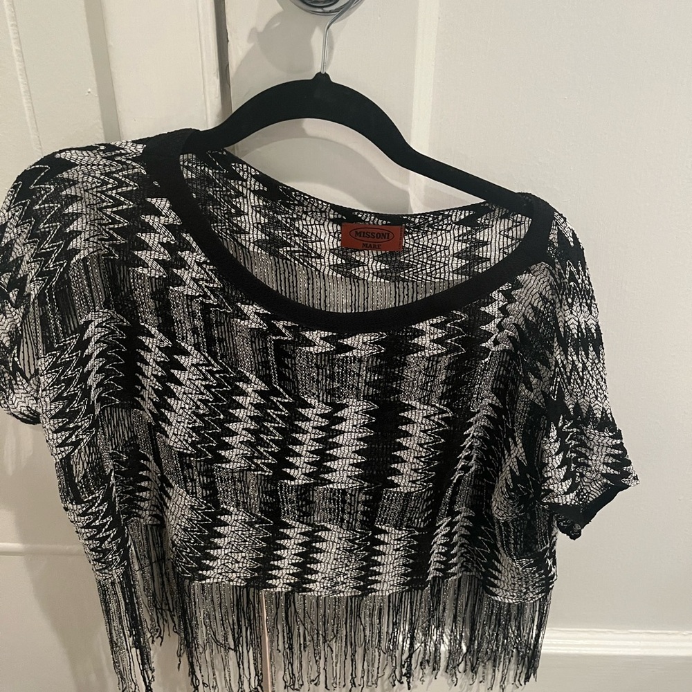 Missoni fringe top